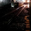 雨に濡れる線路：静岡鉄道