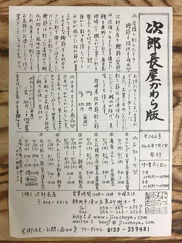 次郎長屋かわら版244号　2019年7月