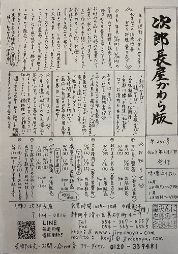 次郎長屋かわら版261号　2020年12月号