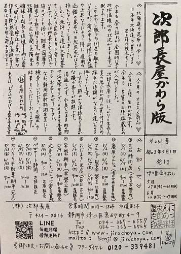 次郎長屋かわら版266号　2021年5月号